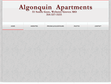Tablet Screenshot of algonquinapts.com